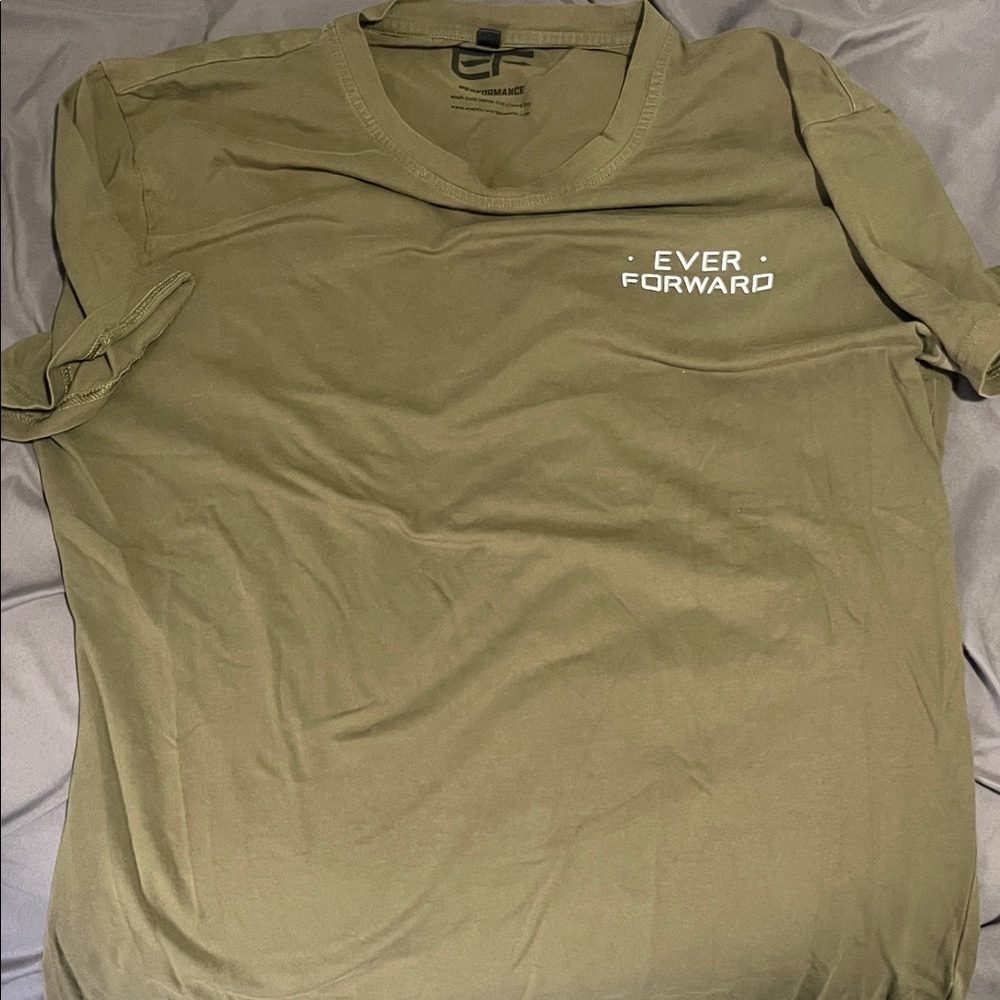 Green Short Sleeve Tee with Technical Fabric
